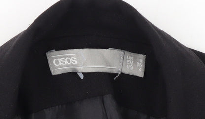 Womens UK Size 8 ASOS Black Overcoat