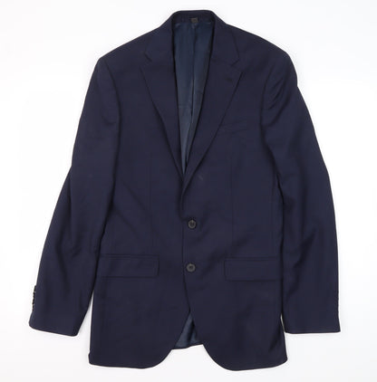 Mens UK Size 38 Marks and Spencer Regular Blue Suit Jacket