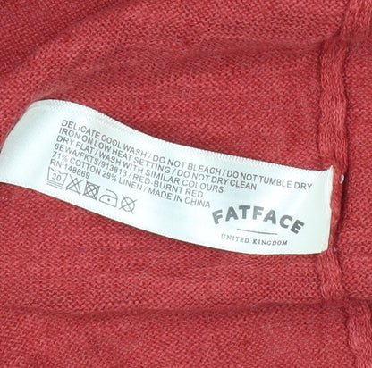 Womens UK Size UK 2 FatFace Red Pullover Jumper