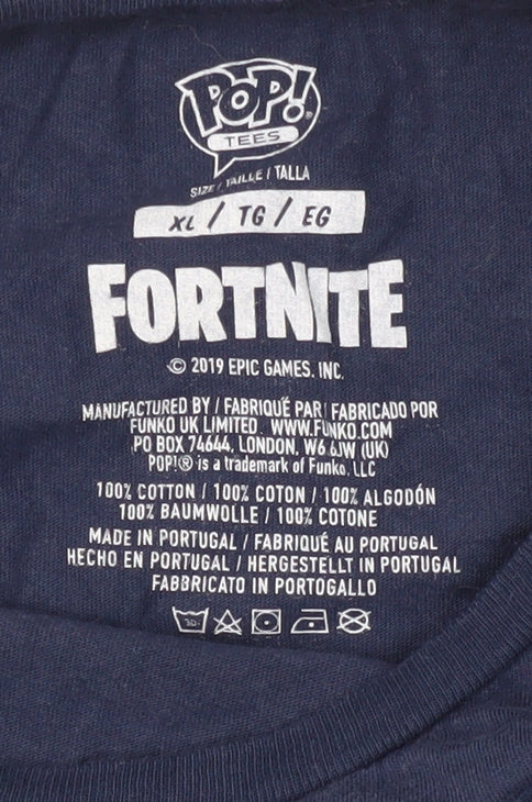 Fortnite Unisex Kids Blue XL Graphic T-Shirt