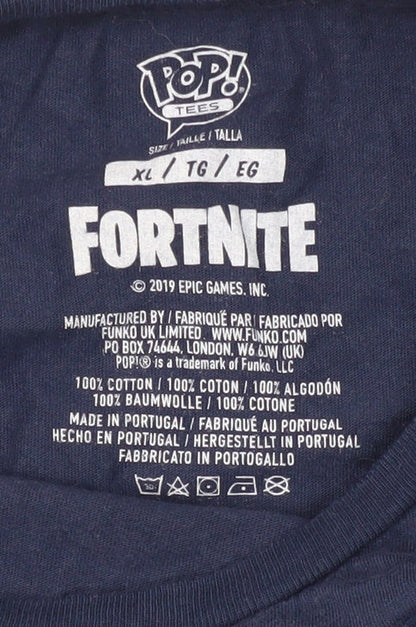 Fortnite Unisex Kids Blue XL Graphic T-Shirt