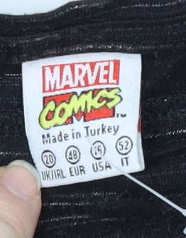 Marvel Comics Men's Black Graphic Sleeveless T-Shirt Size 20