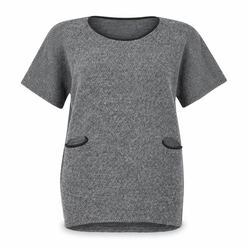 Womens UK Size S Apricot Grey Tunic Jumper