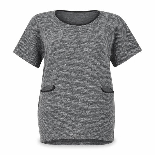 Womens UK Size S Apricot Grey Tunic Jumper