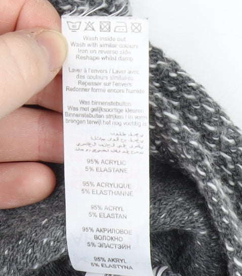 Apricot Women's Grey Knit Tunic Jumper, S