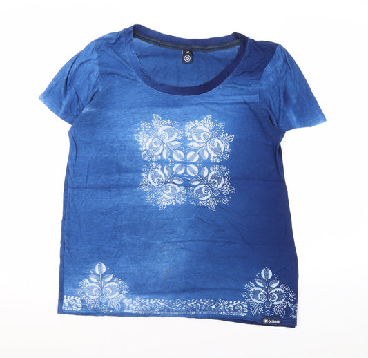 Womens UK Size M Vintage Blue Jersey T-Shirt