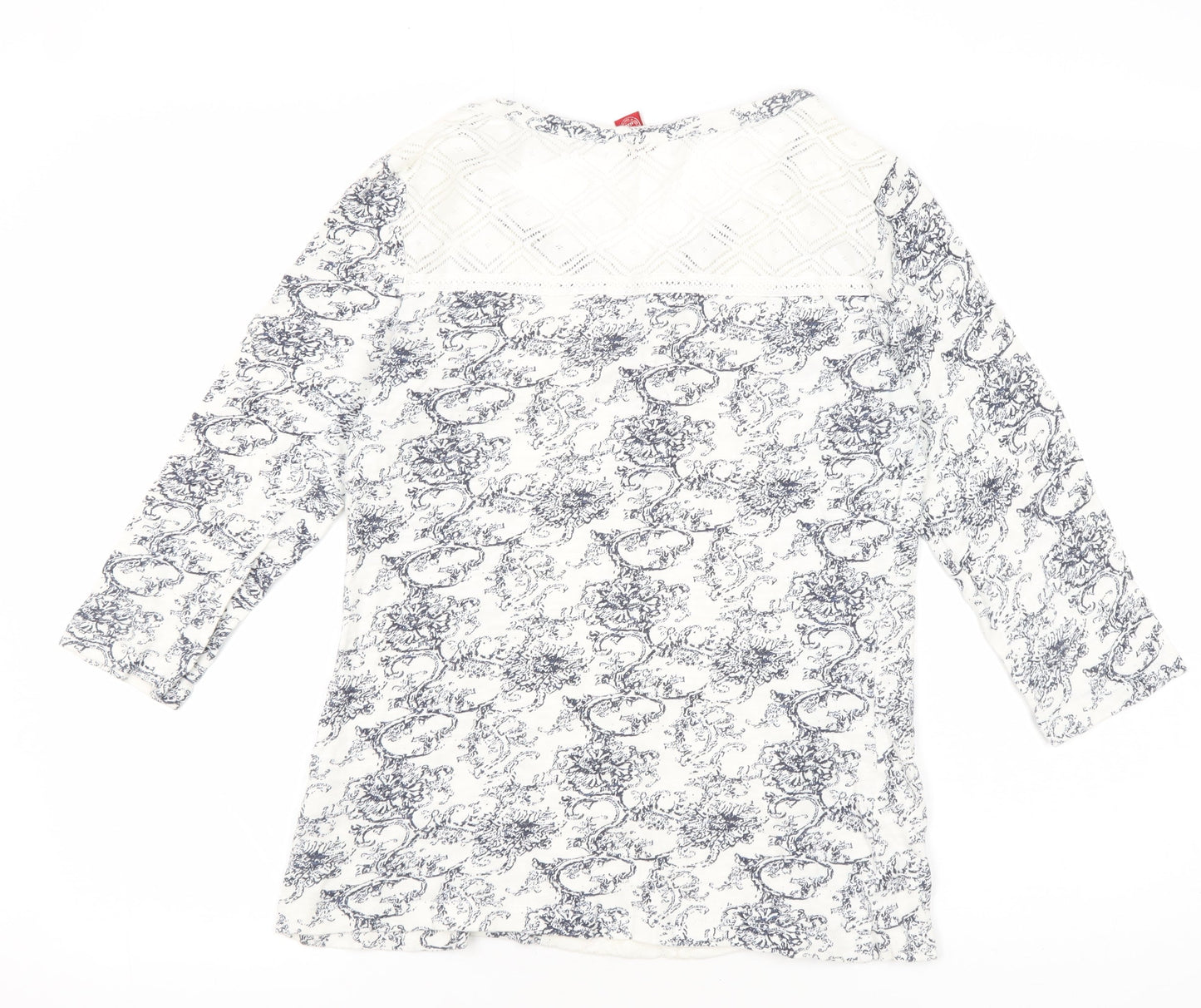 Matalan Women's White Lace Floral Blouse Size 8