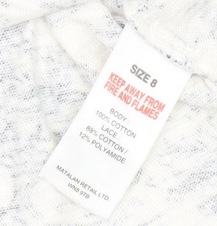 Matalan Women's White Lace Floral Blouse Size 8