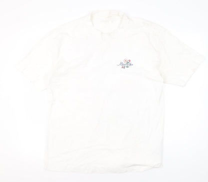 Abercrombie & Fitch White Floral Men's M T-Shirt