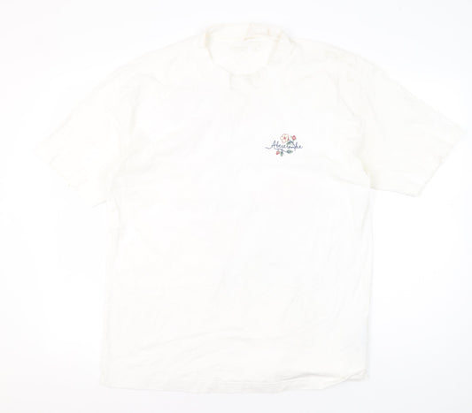 Abercrombie & Fitch White Floral Men's M T-Shirt