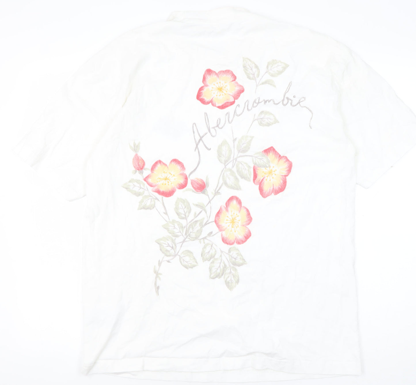 Abercrombie & Fitch White Floral Men's M T-Shirt