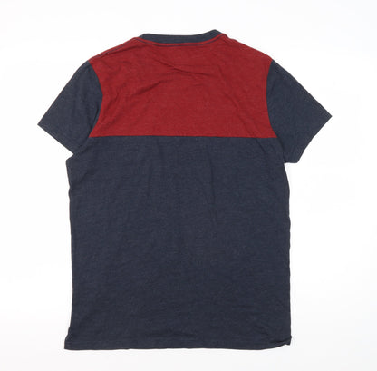 Jack Wills Men’s Colourblock T-Shirt, M, Multicoloured