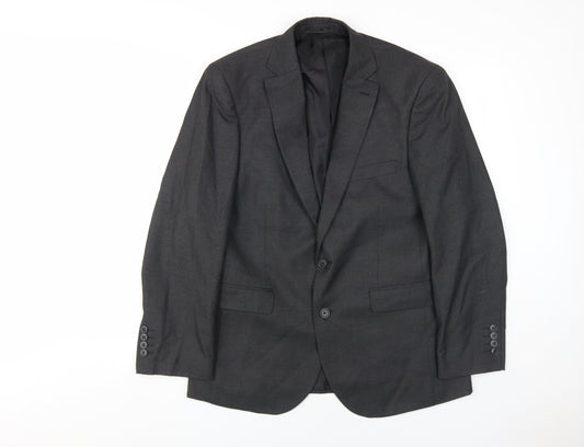 Mens UK Size 40 Moss Regular Black Suit Jacket