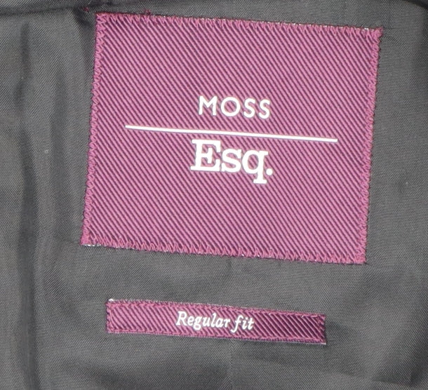 Mens UK Size 40 Moss Regular Black Suit Jacket