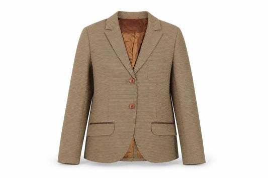 s.Oliver Women's Brown Check Blazer Size 14 Workwear