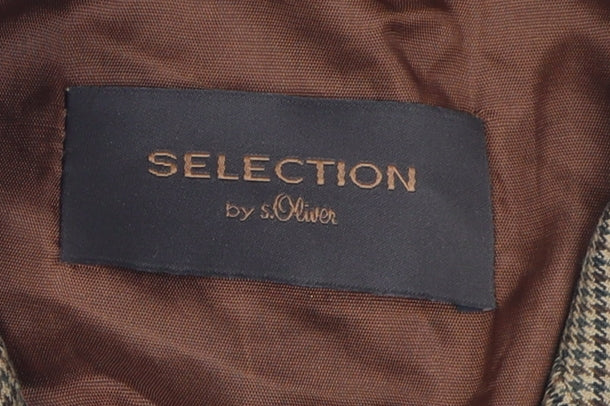 s.Oliver Women's Brown Check Blazer Size 14 Workwear