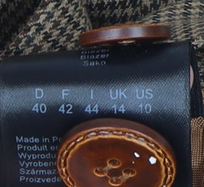 s.Oliver Women's Brown Check Blazer Size 14 Workwear