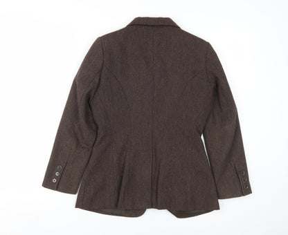 Dublin Women's Brown Tweed Blazer, UK 0, Classic Fit