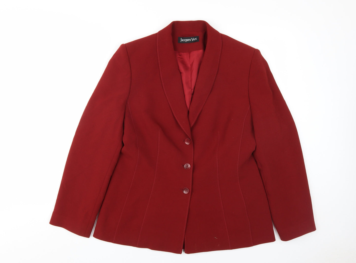 Jacques Vert Women's Red Blazer, Size 12, Formal Workwear