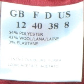 Jacques Vert Women's Red Blazer, Size 12, Formal Workwear