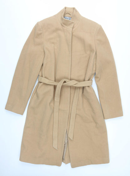 Womens UK Size 14 AMARANTO Beige Overcoat