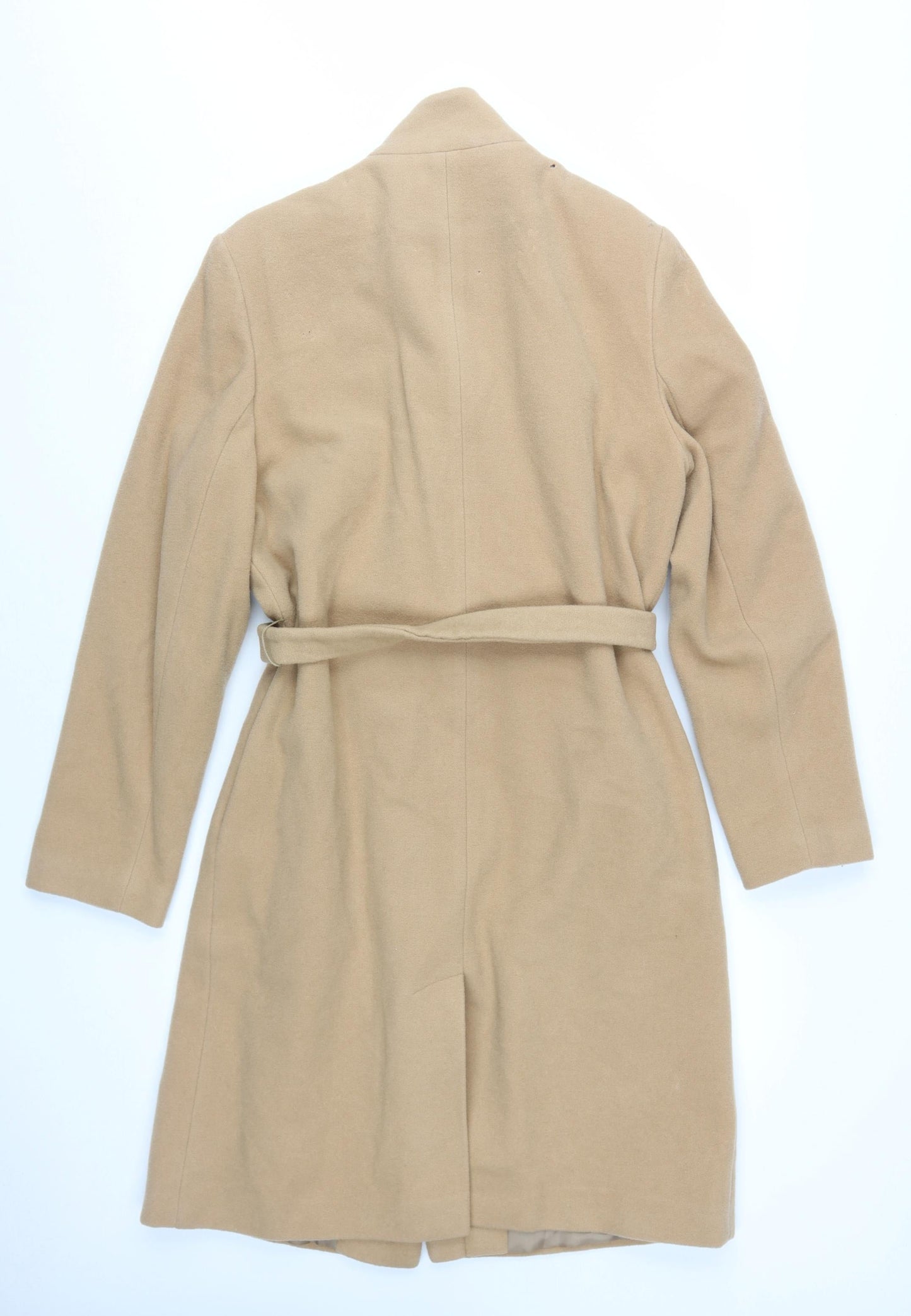 Womens UK Size 14 AMARANTO Beige Overcoat