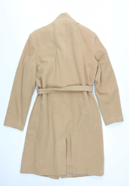 Womens UK Size 14 AMARANTO Beige Overcoat