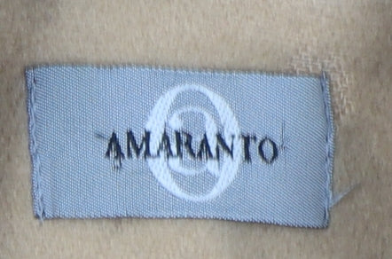 Womens UK Size 14 AMARANTO Beige Overcoat