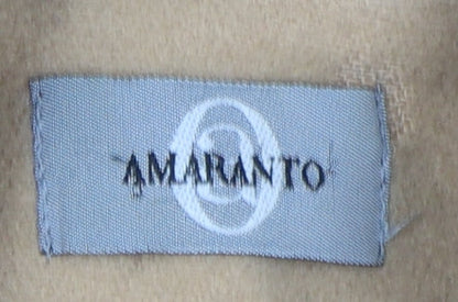 Womens UK Size 14 AMARANTO Beige Overcoat