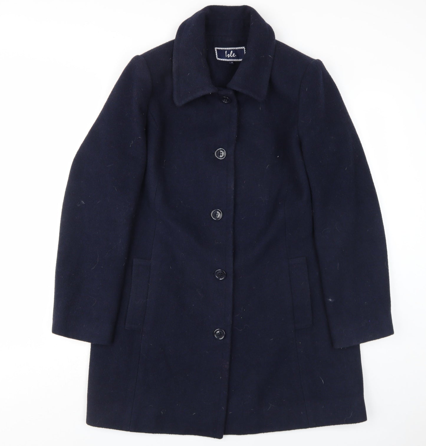 Womens UK Size 12 Isle Blue Overcoat