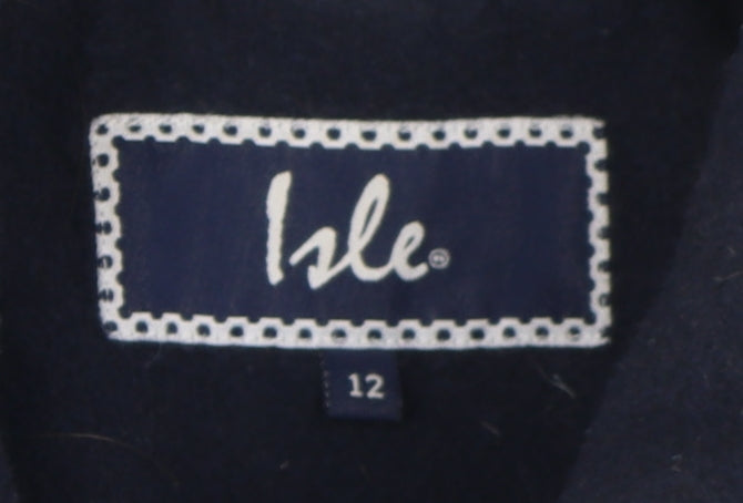 Womens UK Size 12 Isle Blue Overcoat