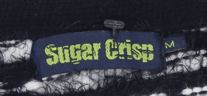 Womens UK Size M Sugar Crisp Black Cardigan Jumper