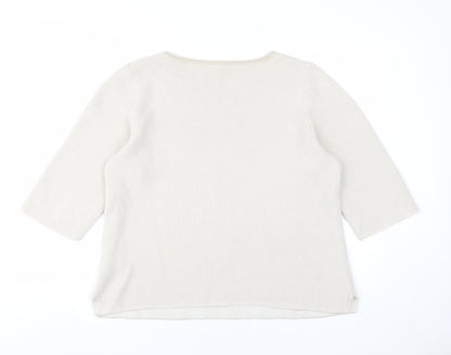 Womens UK Size 18 Olsen White Pullover Jumper