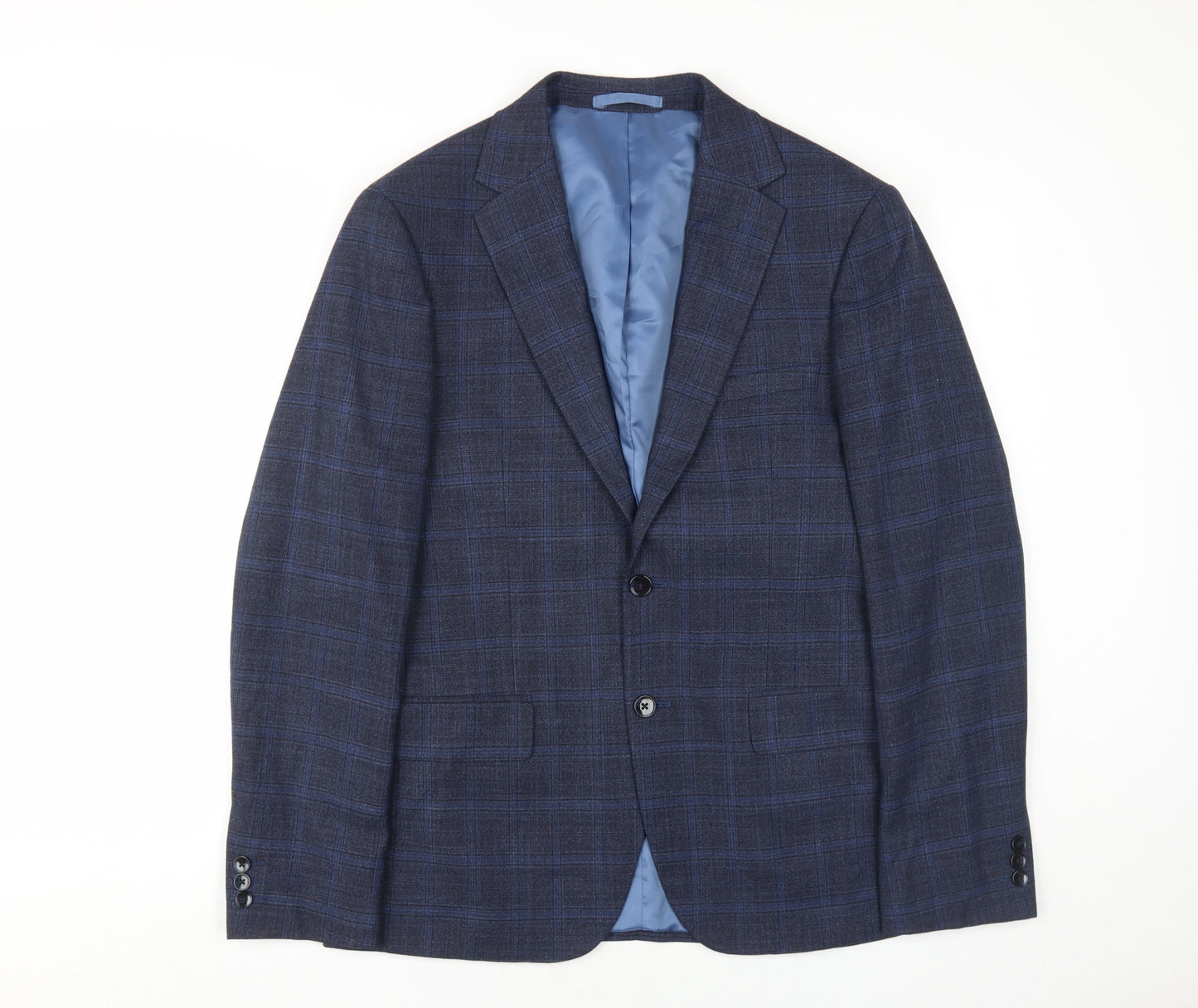 Mens UK Size 40 Moss London Regular Blue Suit Jacket