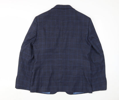 Mens UK Size 40 Moss London Regular Blue Suit Jacket