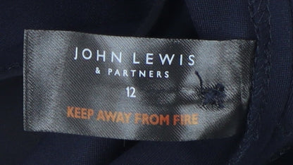 Womens UK Size 12 John Lewis & Partners Regular Fit Dress Pants Black Trousers