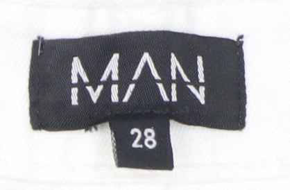boohooMAN Men's White Shorts XS
