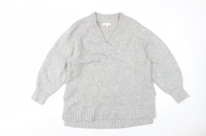 Marks and Spencer Women's Grey V-Neck Pullover Jumper Size 12
