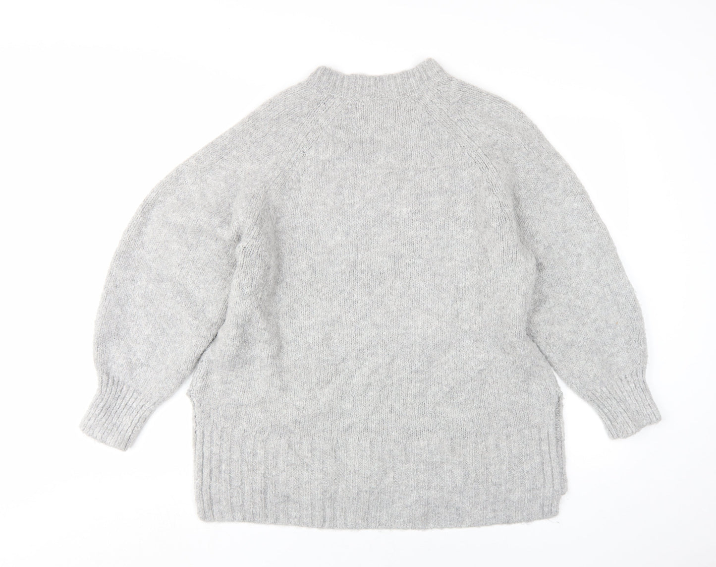 Marks and Spencer Women's Grey V-Neck Pullover Jumper Size 12