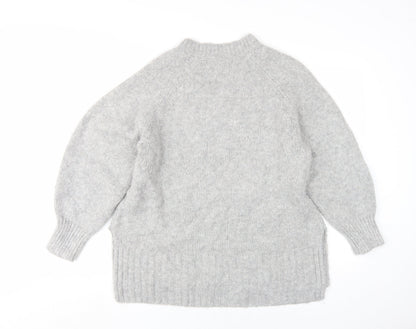 Marks and Spencer Women's Grey V-Neck Pullover Jumper Size 12