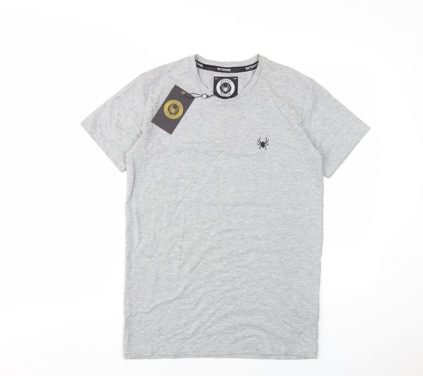 Mens UK Size S Intense Grey  T-Shirt