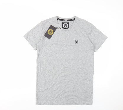 Mens UK Size S Intense Grey  T-Shirt
