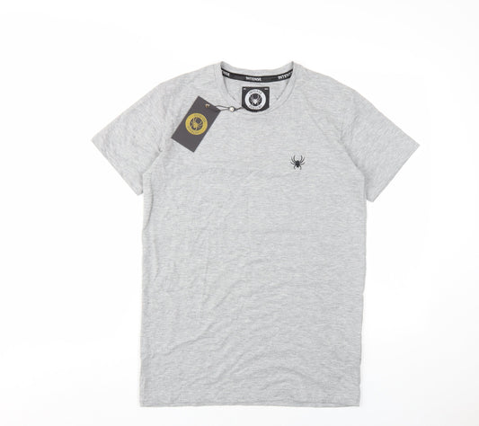 Mens UK Size S Intense Grey  T-Shirt