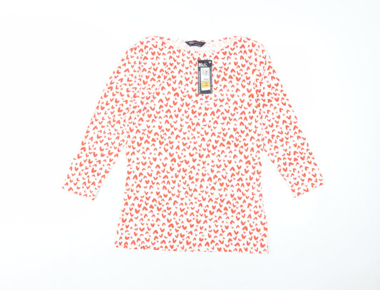 Womens UK Size 10 Marks and Spencer Pink Basic T-Shirt