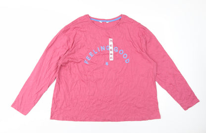 Womens UK Size XL Marks and Spencer Pink Basic T-Shirt