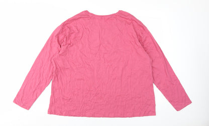 Womens UK Size XL Marks and Spencer Pink Basic T-Shirt