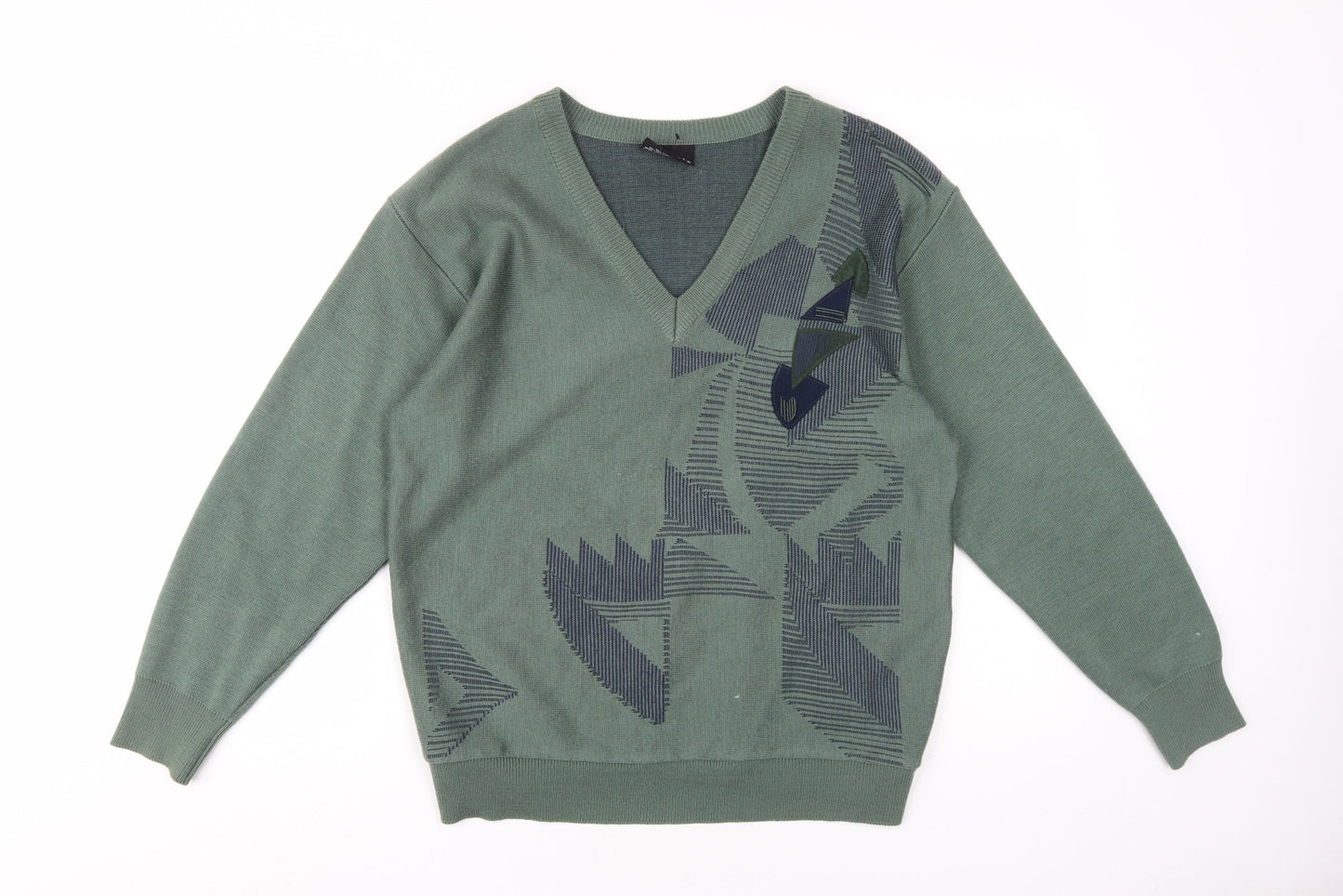 Gabicci Men's Green V-Neck Pullover Jumper, M