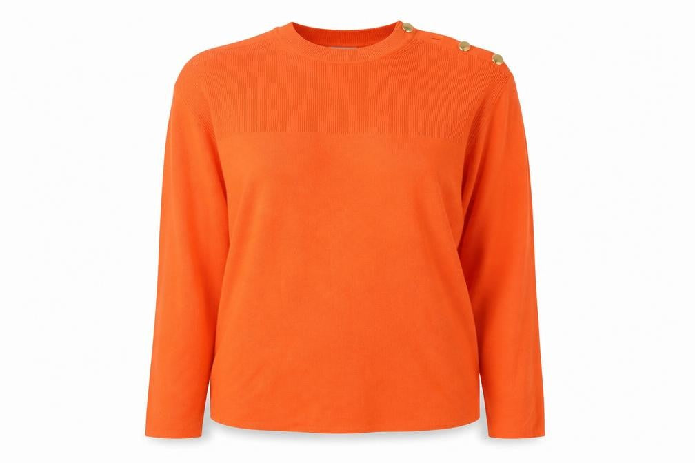 Womens UK Size M Marks and Spencer Orange Pullover Jumper
