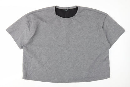 Womens UK Size 30 ASOS Grey Basic T-Shirt