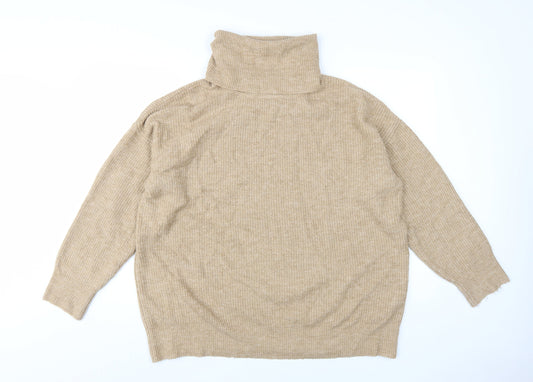 Womens UK Size M New Look Beige Pullover Jumper